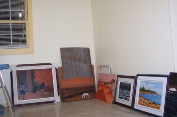 Paintings in my studio.