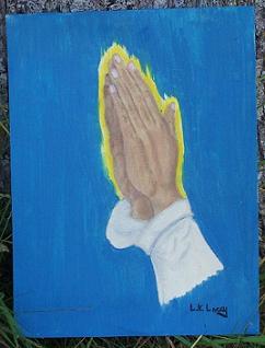 "Praying Hands," by Nova Scotia artist and oil painter, Laurie Lacey. "Praying Hands," an early painting by Nova Scotia Artist and oil painter, Laurie Lacey.